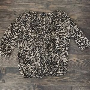 3/4 Sleeve Leopard Blouse